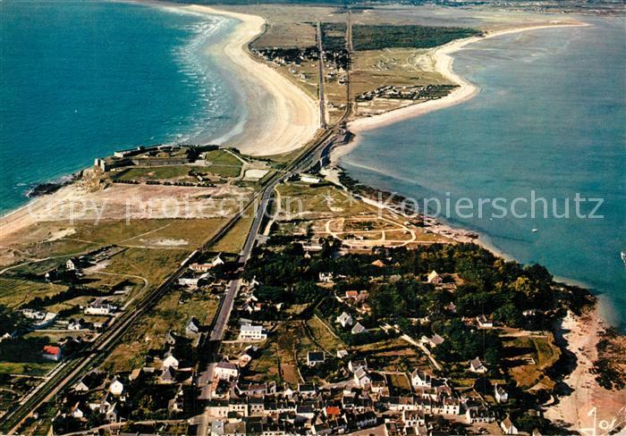 Quiberon Morbihan Etranglement et Fort de Penthievre vue aérienne