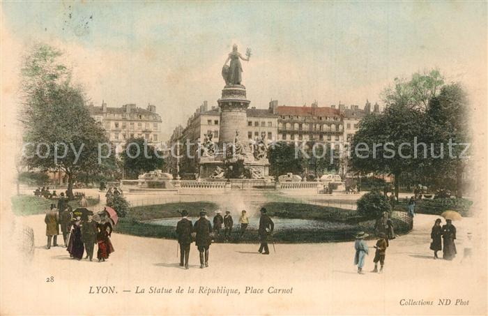 Lyon France La Statue de la Republique Place Carnot