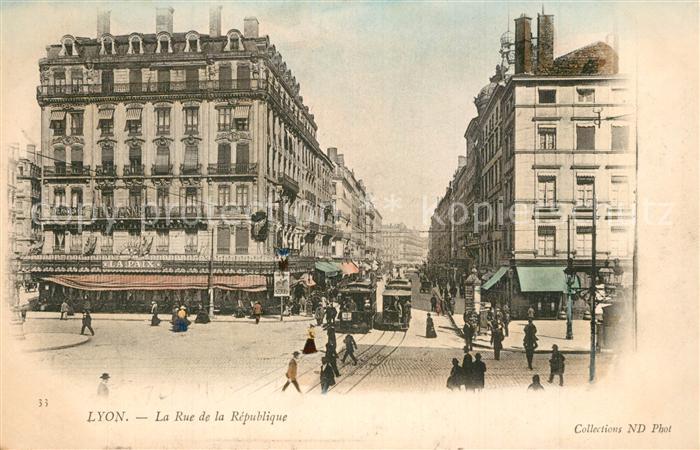 Lyon France La Rue de la Republique