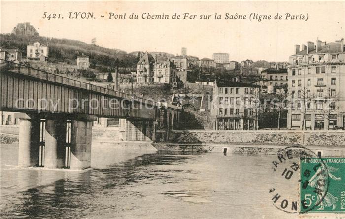 Lyon France Pont du Chemin de Fer sur la Saone