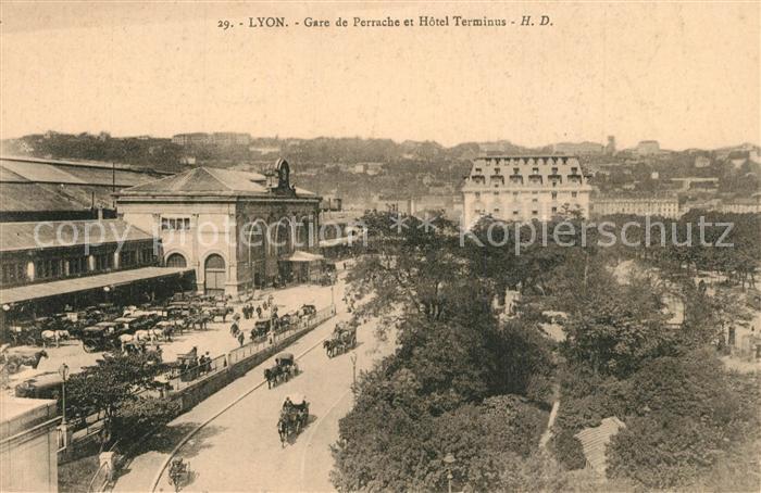 Lyon France Gare de Perrache et Hotel Terminus