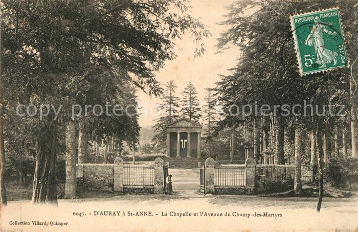 Auray a St Anne La Chapelle et l’Avenue du Champ des Martyrs