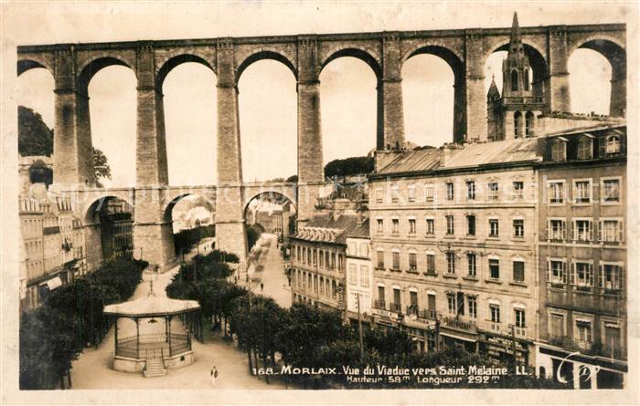 Morlaix Vue du Viaduc vers Saint Melaine