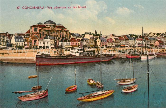 Concarneau Finistere Vue generale sur les Quais