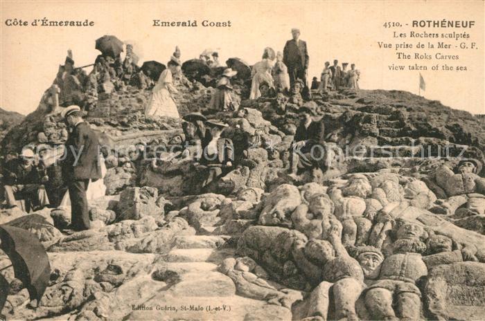 Rotheneuf Les Rochers sculptes Vue prise de la Me