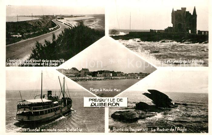 Quiberon Morbihan Penthievre et la plage Le Chateau de la