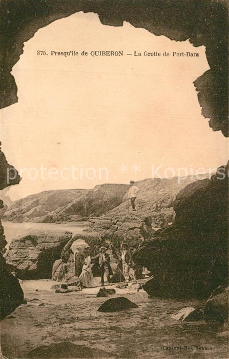 Quiberon Morbihan La Grotte de Port Bara