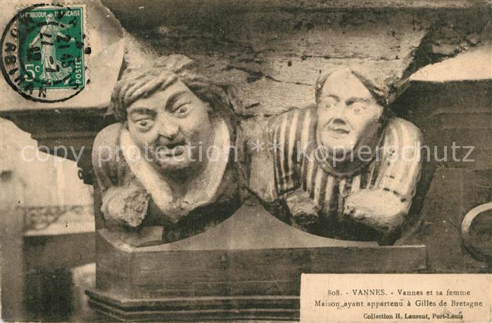 Vannes 56 Vannes et sa femme Maison ayant apparteau a Gilles de Bretagne