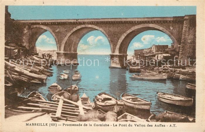 Marseille Bouches-du-Rhone Promenade de la Corniche Le Pont du Vallon des Auffes