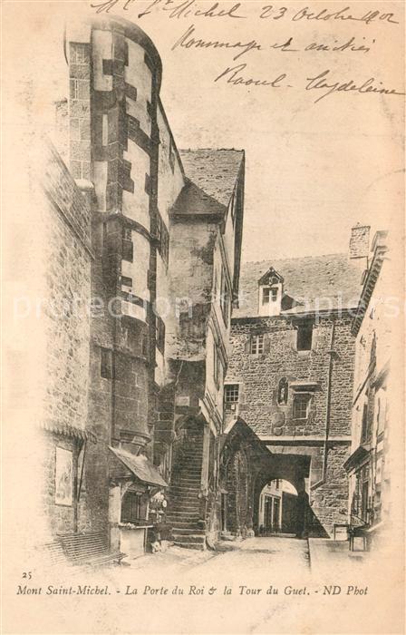 Mont-Saint-Michel La Porte du Roi et la Tour du Guet