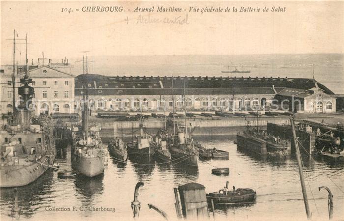 Cherbourg Arsenal Maritime Vue generale de la Bat