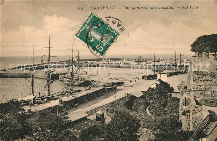 Granville Manche Vue generale des bassins