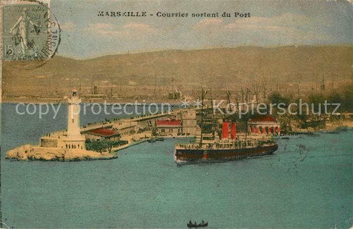 Marseille Bouches-du-Rhone Courrier sortant du Port