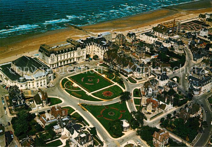 Cabourg La Plage des Fleurs Vue aerienne La Plage le Casino le Grand Hotel