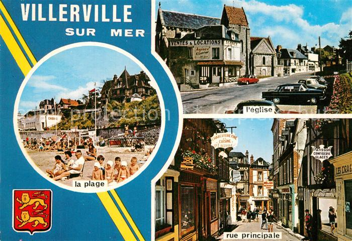 Villerville sur Mer La Plage l’eglise Rue principale