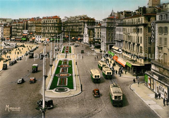 Marseille Bouches-du-Rhone Le Quai des Belges et la Rue de la Republique