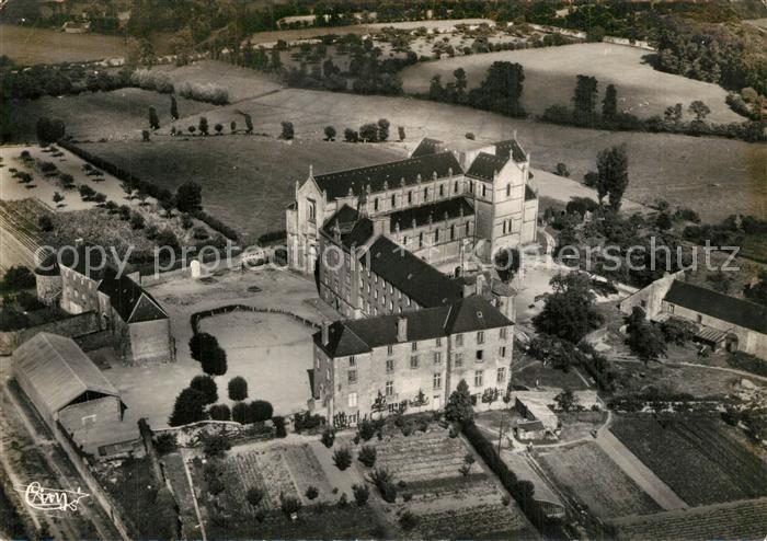 Montebourg Abbaye fondee par Guillaume le Conquerant Vue aerienne