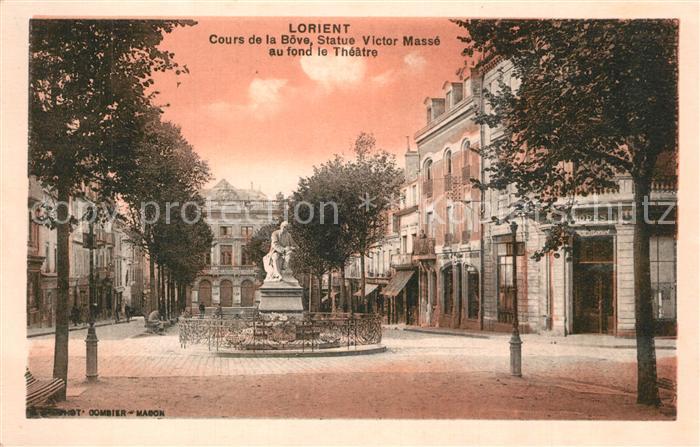 Lorient Morbihan Bretagne Cours de la Bôve Statue Victor Massé Monument Théâtre
