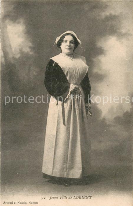 Lorient Morbihan Bretagne Jeune Fille Costumes Trachten