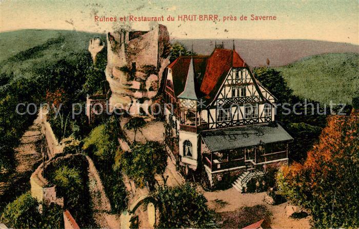 Saverne Bas Rhin Alsace Ruines et Restaurant du Haut Barr