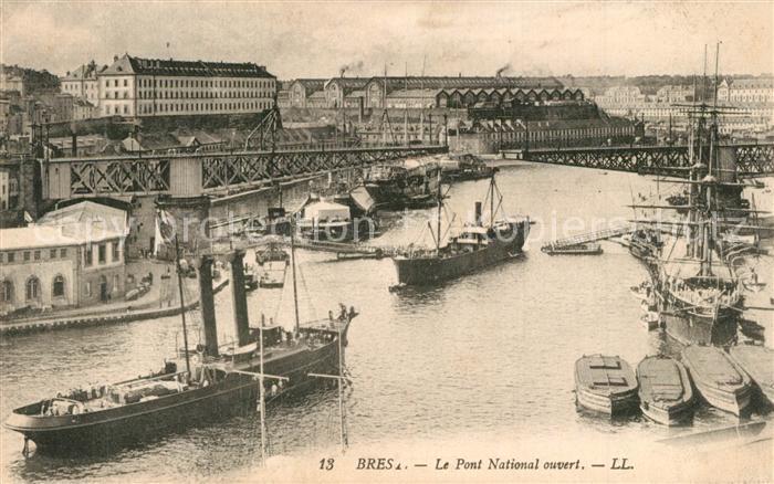 Brest 29 Pont National ouvert Bateaux