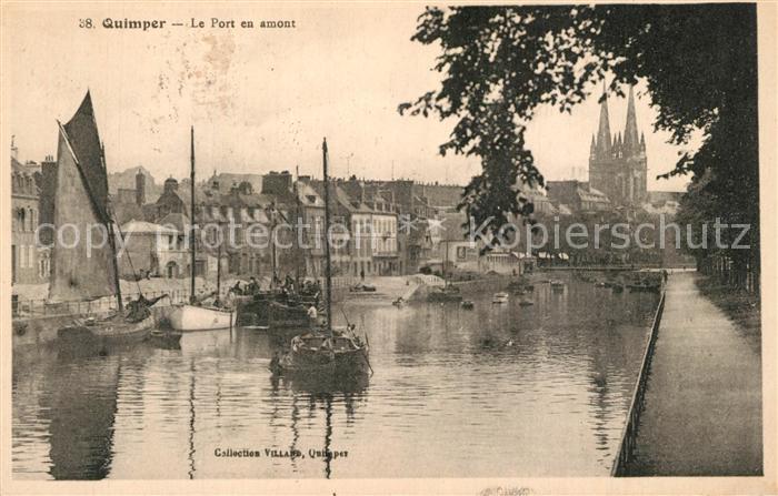 Quimper Le port en amont Bateaux de pêche