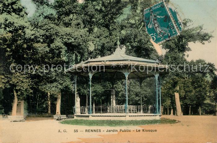 Rennes Ille-et-Vilaine Jardin Public Kiosque