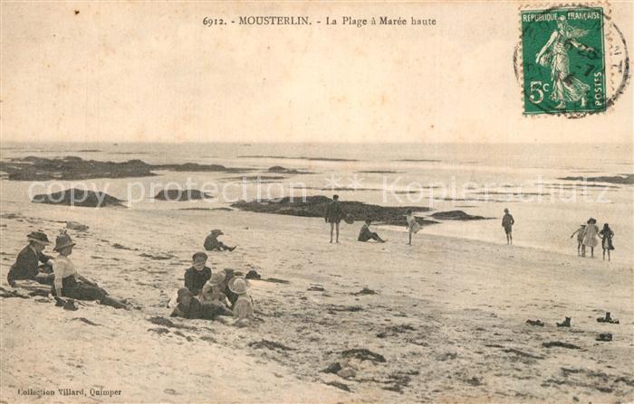 Mousterlin La plage a marée haute