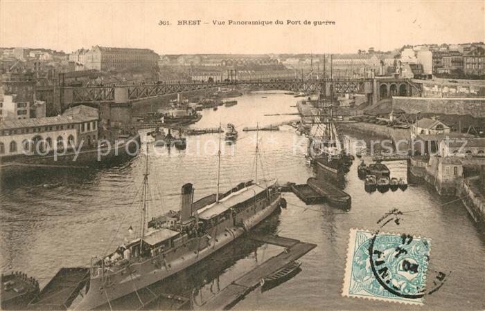 Brest 29 Vue panoramique du Port de guerre Bateaux