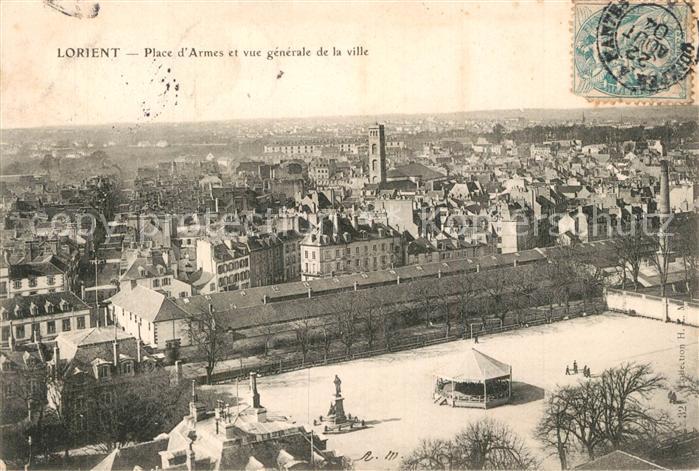 Lorient Morbihan Bretagne Place d Armes et vue Generale de la ville