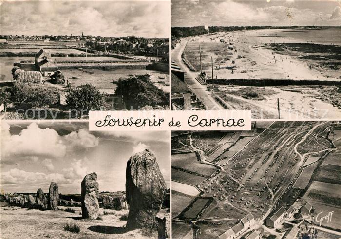 Carnac Morbihan Vue panoramique Plage Rochers vue aérie