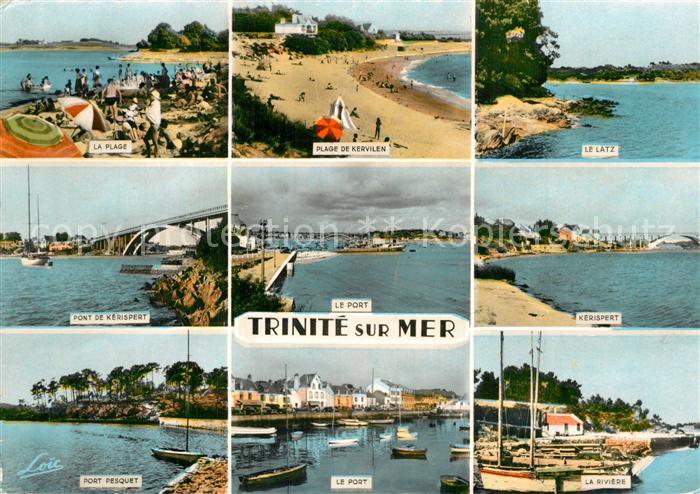 La Trinite-sur-Mer Plage Le Latz Pont de Kérispert Port