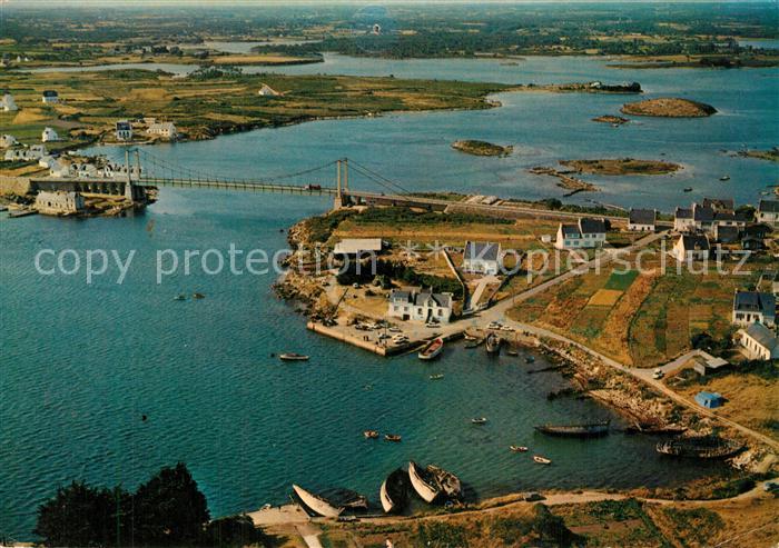 Plouhinec Morbihan Pont Lorois vue aérienne sur la Rivière et la Petite Mer d Et