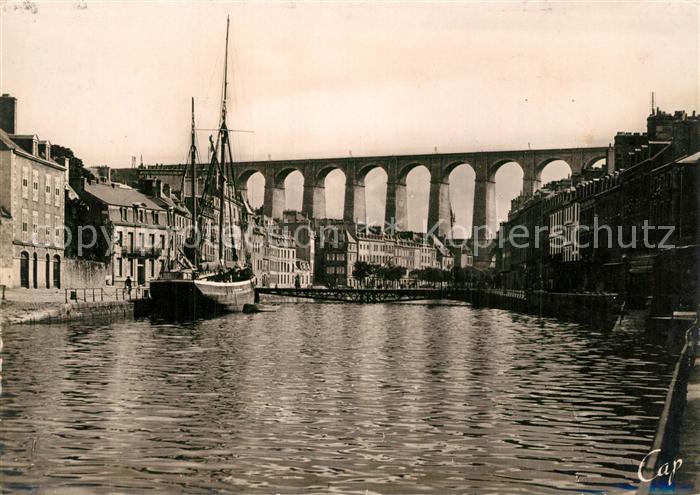 Morlaix Port Viaduc Bateau