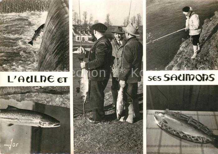 Chateauneuf-du-Faou L'Aulne et ses saumons Pêcheurs