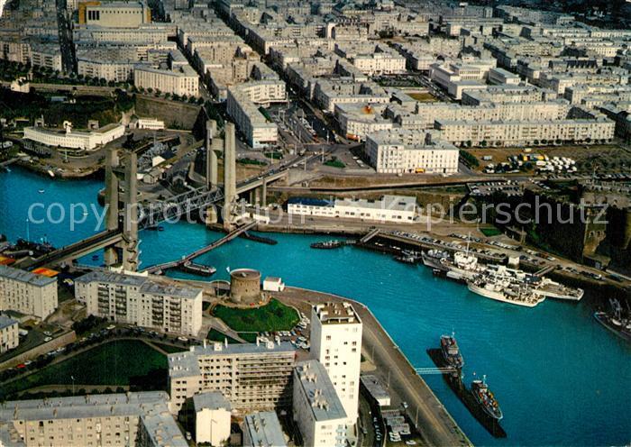 Brest 29 Pont de Recouvrance sur la Penfeld vue aérienne