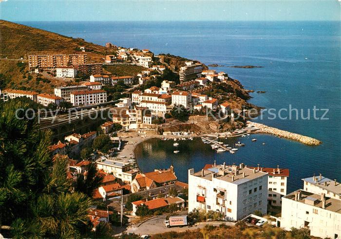 Cerbere Frontière Franco Espagnole Baie vue aér