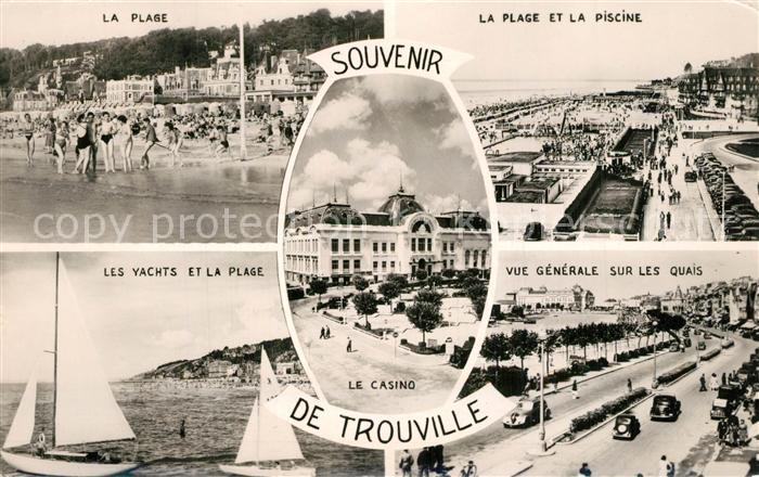Trouville-Deauville La Plage et la Piscine Les Yachts Vue generale sur les Quais