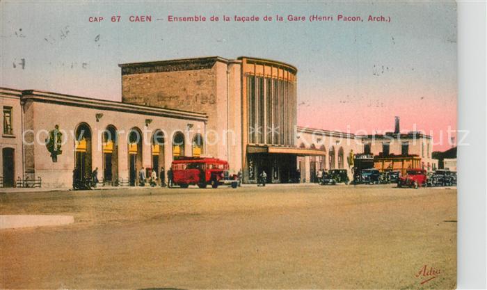 Caen Ensemble de la facade de la Gare