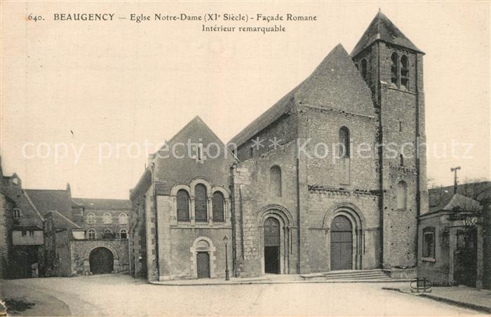 Beaugency Eglise Notre Dame Facade Romane Interieur remarquable