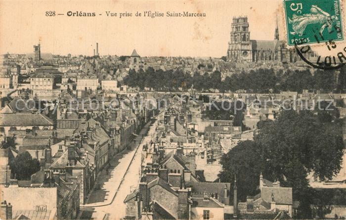 Orleans Loiret Vue prise de l’Eglise Saint Marceau