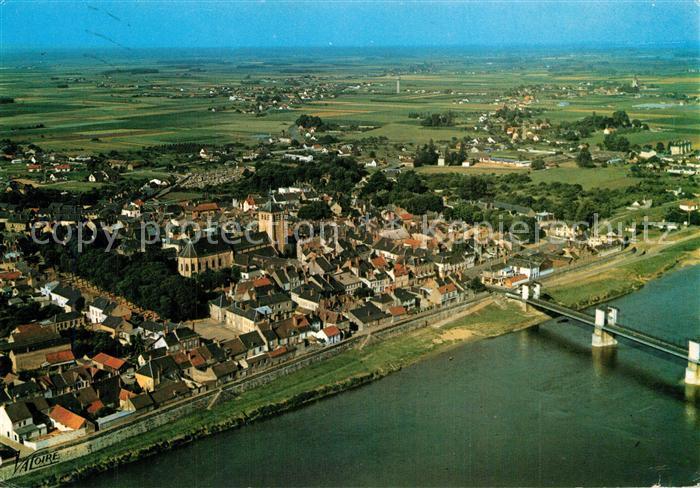 Jargeau Loiret Vue generale aerienne prise du nord de