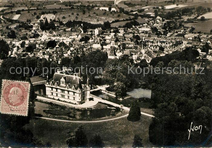 Azay-le-Rideau Chateaux de la Loire Vue aerienne