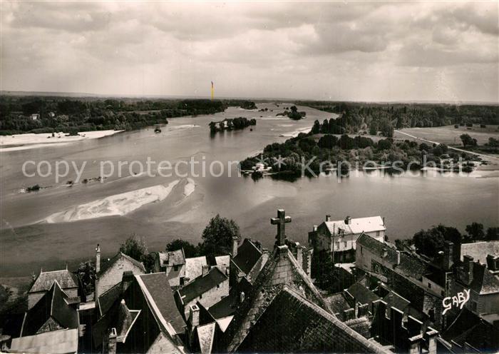 Candes-Saint-Martin Le confluent de la Vienne et la Loire