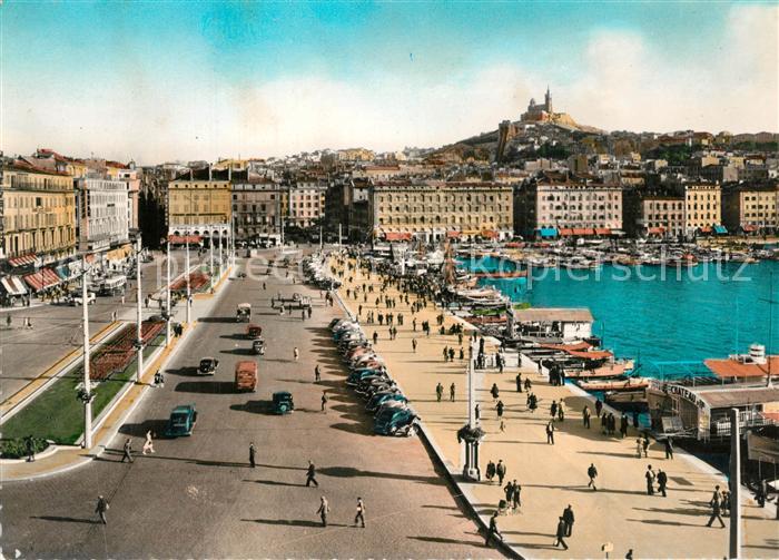 Marseille Bouches-du-Rhone Quai des Belges et le Nouveau Jardin Basilique Notre