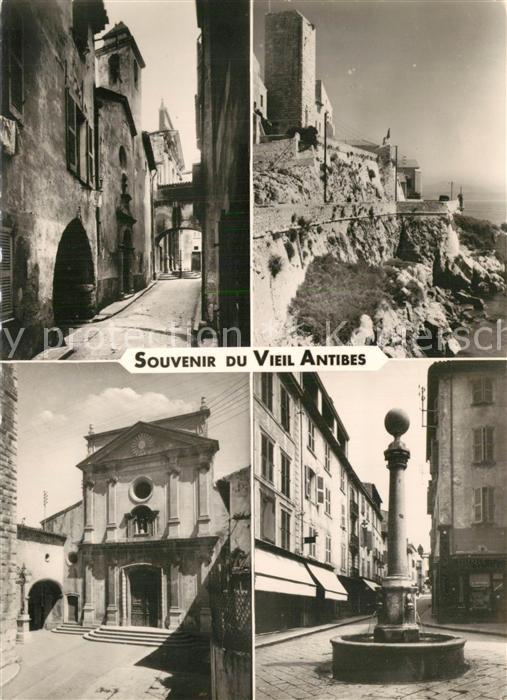 Antibes Alpes Maritimes Rue St Esprit Remparts Eglise Rue de l Hotel de Ville