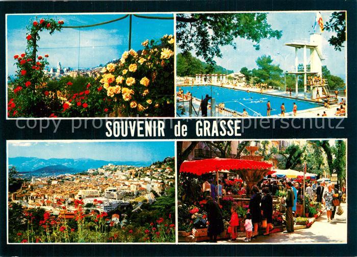 Grasse Alpes Maritimes Panorama Piscine Vue generale Le marche