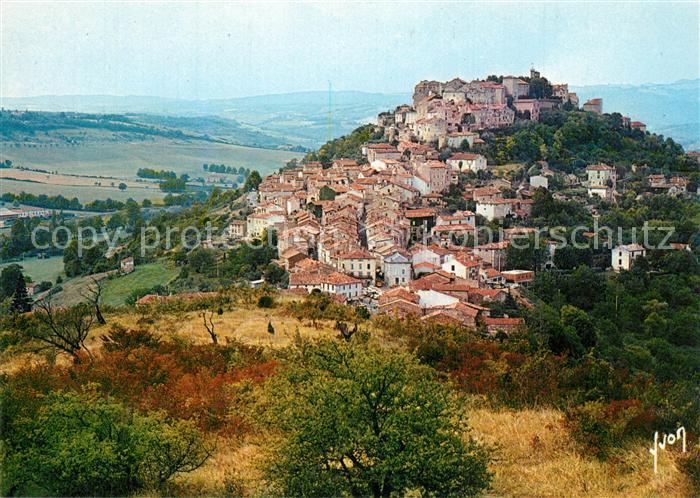 Cordes-sur-Ciel Vue generale Bastide cree en 1922 Hotel de Ville