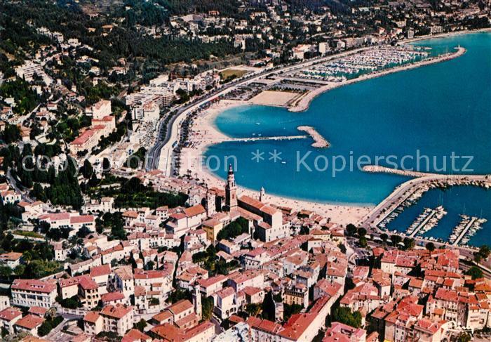 Menton Alpes Maritimes Vue generale aerienne