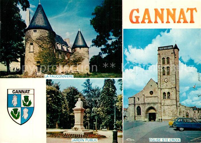 Gannat La Fauconniere Jardin Public Eglise Ste Croix